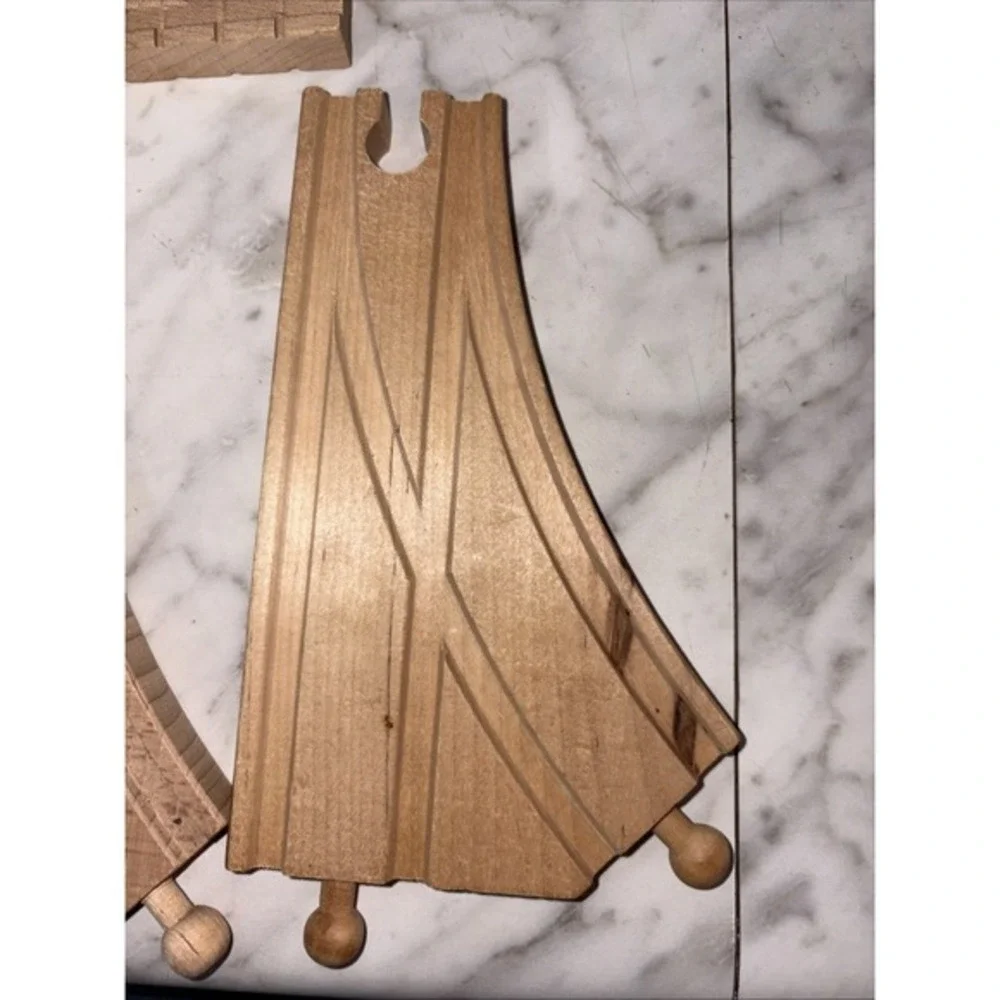 Thomas/Brio/Learning Lot Curved Switching Tracks‎ Wooden Trains Qty 3